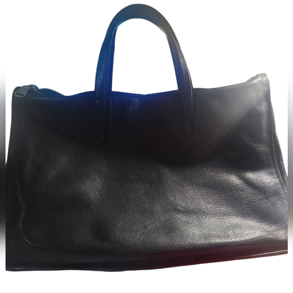 Black Leather business Bag
